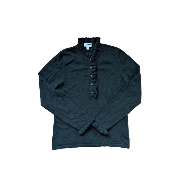 Charter Club Size L Black 100% Cashmere sweater women - Picture 1 of 6